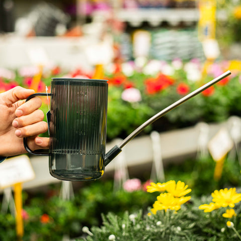 Simegarden Annaffiatoio becco lungo 1 L / Grigio scuro trasparente