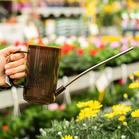 Simegarden Annaffiatoio becco lungo 1 L / Marrone trasparente