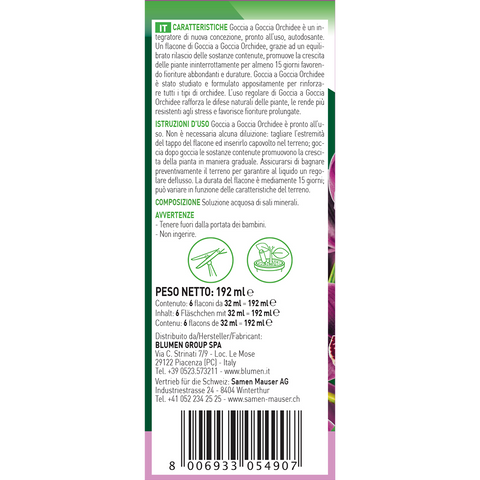 Simegarden Concime liquido orchidee 6 Fiale da 32ml