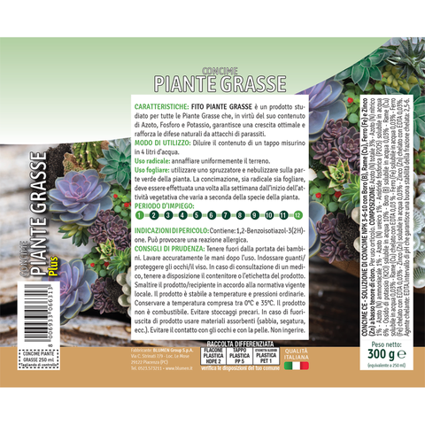 Simegarden Fertilizzante piante grasse Liquido - da diluire / 250 ml