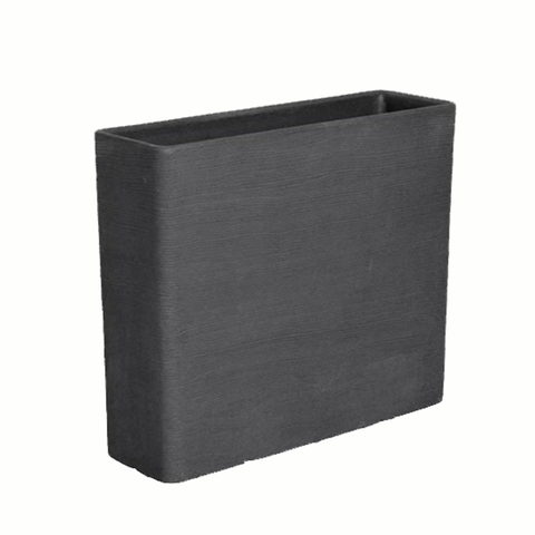 Simegarden Fioriera Cassetta portavaso Shabby Alta Rigata Vasar 84 cm / Grigio Ghisa / 1