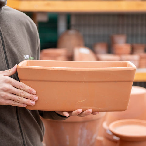 Simegarden Vaso terracotta rettangolare 39 x 18 x H 16 cm