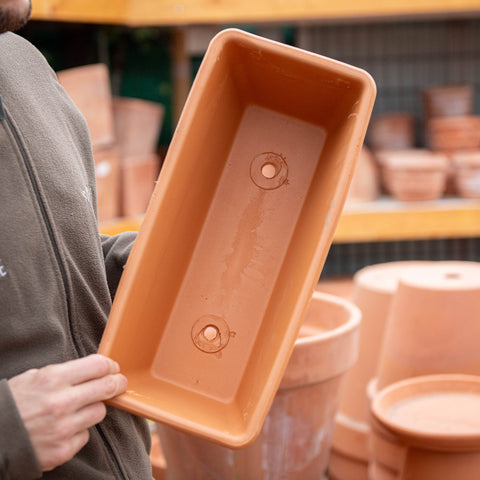 Simegarden Vaso terracotta rettangolare 39 x 18 x H 16 cm