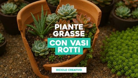 Composizioni Piante Grasse con Vasi Rotti: Creatività e Riciclo