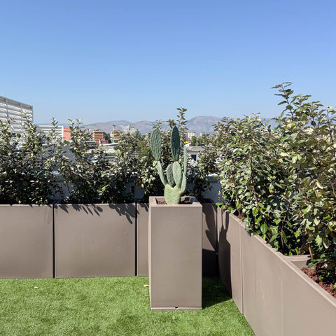 Simegarden Fenice cassetta alta 85 cm 85 cm / Grigio avana / Parete singola