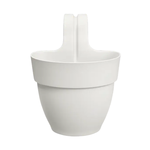 Simegarden Fioriera da balcone Vibia campana S ⌀ 24 x H 27 cm / 2.8L / Silky white