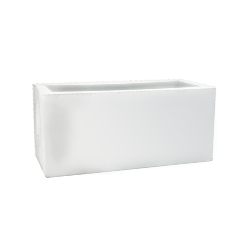 Simegarden Fioriera rettangolare cassetta Fenice Bianco / 80 cm