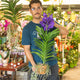 Simegarden Orchidea vanda appesa Blu-Viola / XL - vaso in terracotta