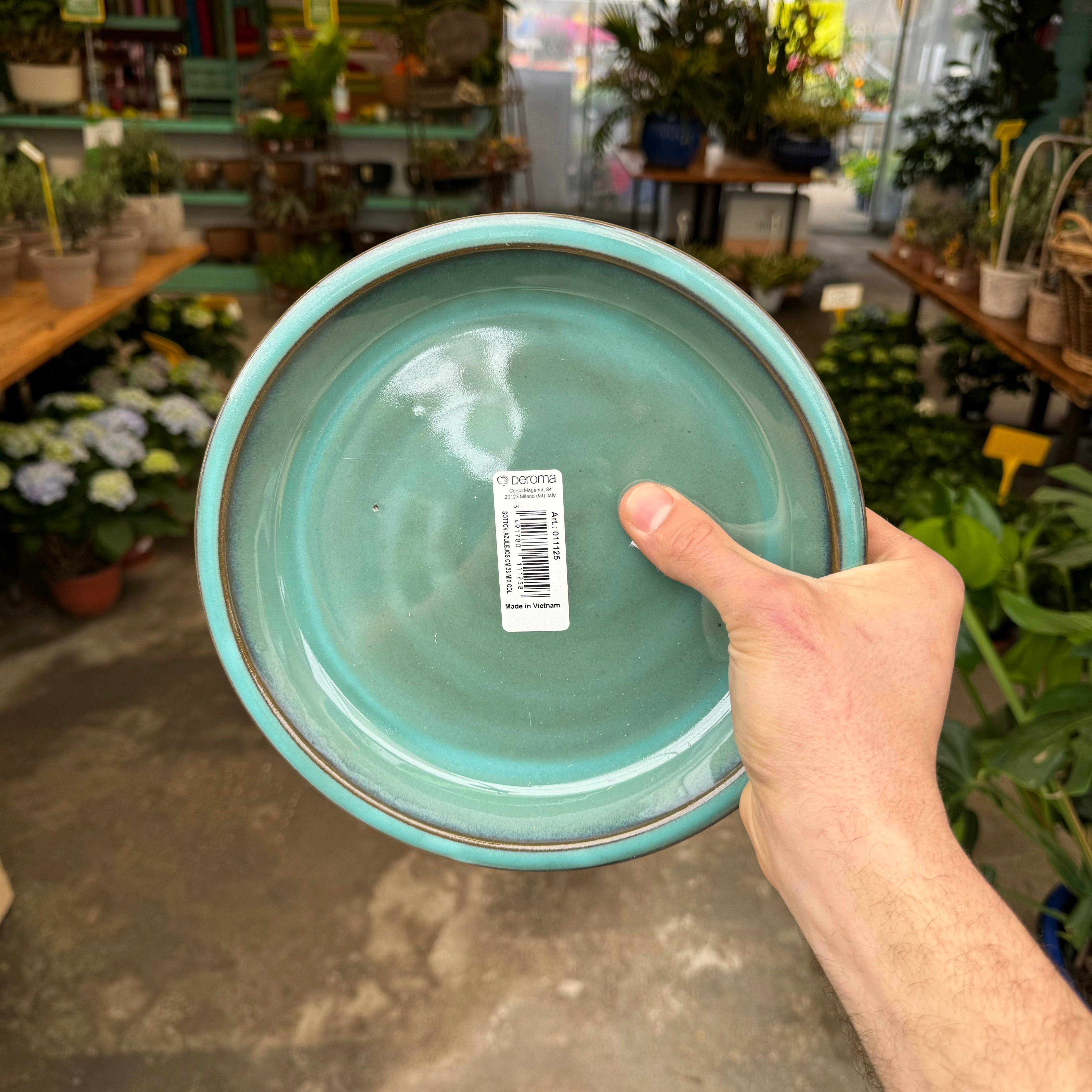 Vaso Tondo Con Sottovaso "Hydral Element" Per Fiori E Piante / 38 Cm Cedro 88036953 Vaso Tondo Con Sottovaso "Hydral Element" Per Fiori E Piante / 38 Cm Cedro 88036953