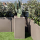 Simegarden Vaso Pilone Fenice Grigio Tortora / H 93cm - L 46cm - CON SOTTOVASO