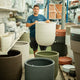 Simegarden Vaso shabby rigato