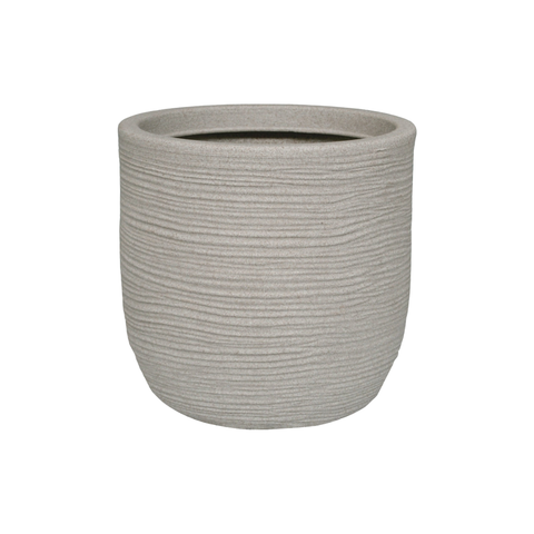 Simegarden Vaso shabby rigato 27 cm / Corda