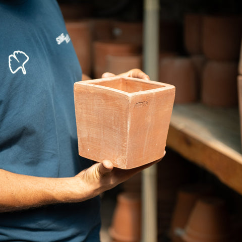 Simegarden Vaso terracotta quadrato 12 cm
