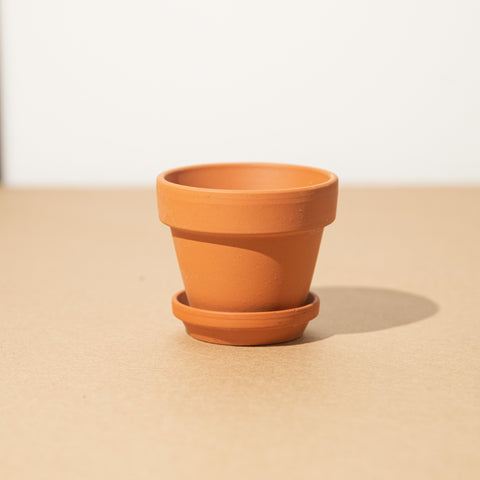 Simegarden Piccolo vaso di terracotta 8cm / Baby sottovaso non incluso